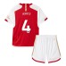 Arsenal Ben White #4 Hjemmedraktsett Barn 2023-24 Korte ermer (+ Korte bukser)